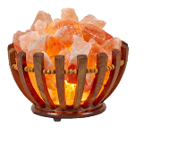 Wooden Basket salt lamps Size 6"